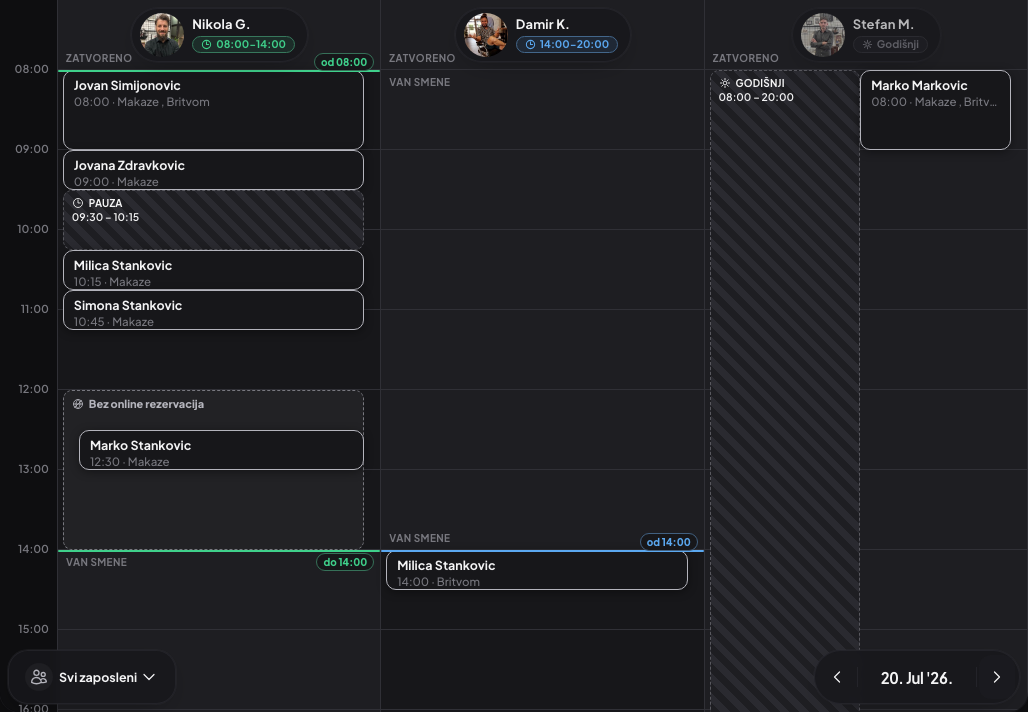 Slika kalendara sa business dashboarda